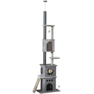 Pawhut Kratzbaum Hellgrau 60 x 40 x 225/255 cm Pawhut Kratzbaum Hellgrau 60 x 40 x 225/255 cm