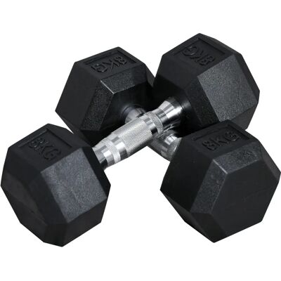 HOMCOM Sechseckige Kurzhanteln-Set - 8 KG - Fitnessgerät HOMCOM Sechseckige Kurzhanteln-Set - 8 KG - Fitnessgerät