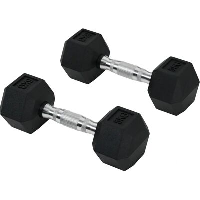 HOMCOM Sechseckige Kurzhanteln 2er Set - 2x5 KG Fitnessgerät HOMCOM Sechseckige Kurzhanteln 2er Set - 2x5 KG Fitnessgerät