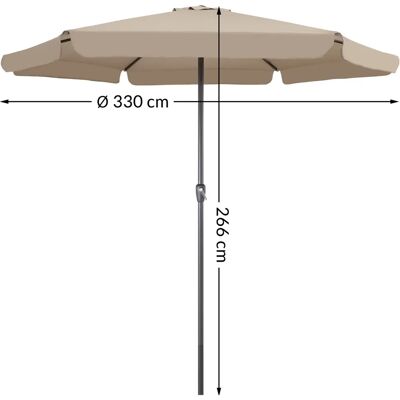 Kingsleeve Gartenschirm xxl ø 330cm Wasserabweisend Leicht zu Handhaben - Gartenschirm Kingsleeve Gartenschirm xxl ø 330cm Wasserabweisend Leicht zu Handhaben - Gartenschirm