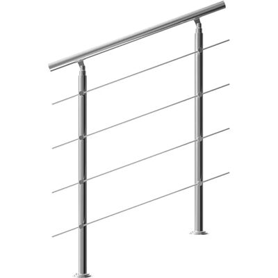 Ringhiera Monzana in Acciaio Inox 100cm - Interno Esterno Robusta Ringhiera Monzana in Acciaio Inox 100cm - Interno Esterno Robusta