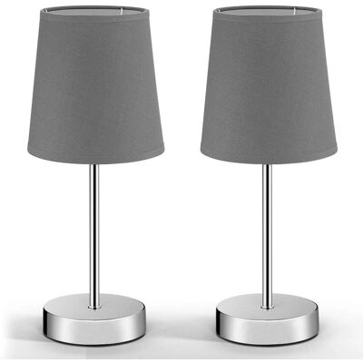 Monzana Grijze Tafellampenset - 32x13x13cm Binnenverlichting Monzana Grijze Tafellampenset - 32x13x13cm Binnenverlichting