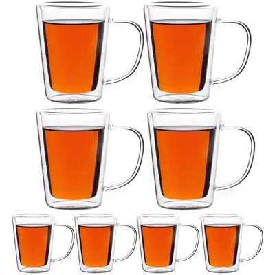 Monzana Thermal Tea Glass Set 8 - Double Wall Insulated Monzana Thermal Tea Glass Set 8 - Double Wall Insulated
