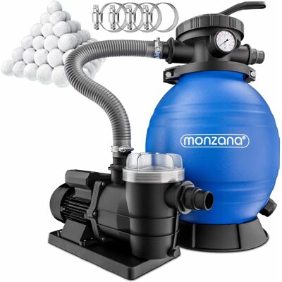 Sistema di Filtro Sabbia Monzana - Flusso 9600L/h - Valvola a 7 Vie Sistema di Filtro Sabbia Monzana - Flusso 9600L/h - Valvola a 7 Vie