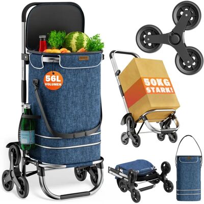 Chariot de course Monzana 30-54cm Pliant Bleu - Type de produit Chariot de course Monzana 30-54cm Pliant Bleu - Type de produit