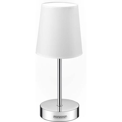 monzana Weiße Tischlampe - E14, Robuste Metallbasis, 120cm Kabel monzana Weiße Tischlampe - E14, Robuste Metallbasis, 120cm Kabel