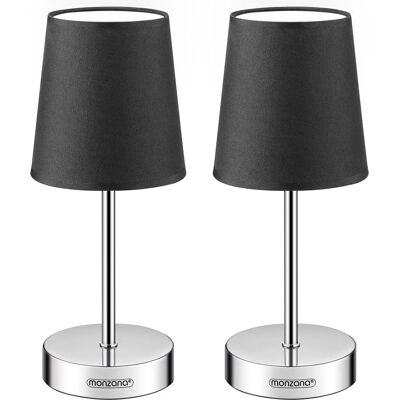 Monzana Tafellamp - Antraciet - 32cm - E14 - 15W - Woondecoratie Monzana Tafellamp - Antraciet - 32cm - E14 - 15W - Woondecoratie
