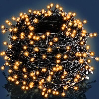monzana - Cadena de Luces LED 60m Blanco Cálido - Decoración Navidad Interior y Exterior monzana - Cadena de Luces LED 60m Blanco Cálido - Decoración Navidad Interior y Exterior