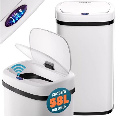 Monzana Automatic Sensor Trash Can - 58L - Stainless Steel Monzana Automatic Sensor Trash Can - 58L - Stainless Steel