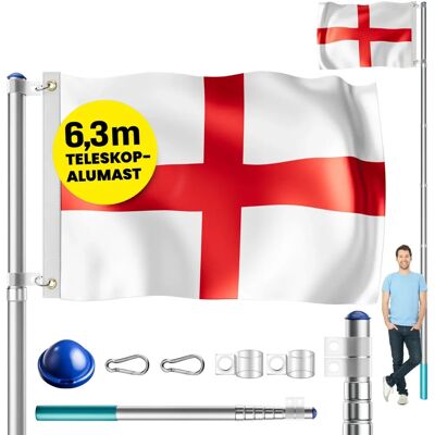 Monzana - Flaggenmast Aluminium 6,3m - 60cm Grund Monzana - Flaggenmast Aluminium 6,3m - 60cm Grund