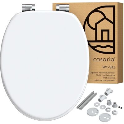 Casaria - Sedile Wc con Chiusura Morbida, 175kg Capacità - Bagno Casaria - Sedile Wc con Chiusura Morbida, 175kg Capacità - Bagno