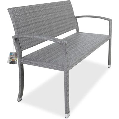 Casaria Gartenbank Poly Rattan Wetterfest UV Unterstützung 320kg Casaria Gartenbank Poly Rattan Wetterfest UV Unterstützung 320kg