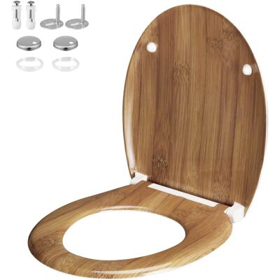 Sedile WC Universale Casaria Bambù - Facile da Pulire & Chiusura Silenziosa Sedile WC Universale Casaria Bambù - Facile da Pulire & Chiusura Silenziosa