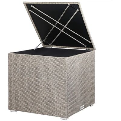 Casaria Coffre de rangement pour jardin - 75x75x70cm - Imperméable extérieur - Publicité Casaria Coffre de rangement pour jardin - 75x75x70cm - Imperméable extérieur - Publicité