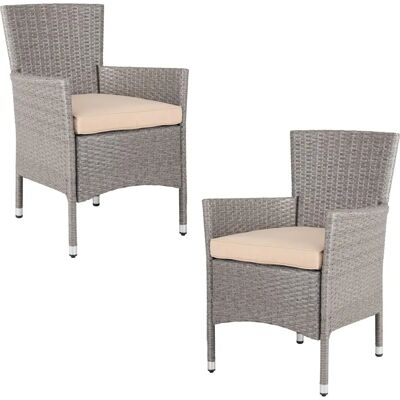 Set di Sedie da Giardino Casaria Resistente alle Intemperie Impilabili Set di Sedie da Giardino Casaria Resistente alle Intemperie Impilabili