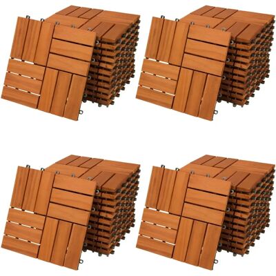 Casaria Akazien Holzfliesen-Set - Wetterbeständig, Leicht zu Reinigen, Innen/Außen Casaria Akazien Holzfliesen-Set - Wetterbeständig, Leicht zu Reinigen, Innen/Außen