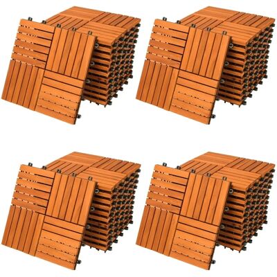Casaria - Eukalyptus oder Akazien Holzfliesen - Verbindungssystem für Draußen 30x30cm Casaria - Eukalyptus oder Akazien Holzfliesen - Verbindungssystem für Draußen 30x30cm