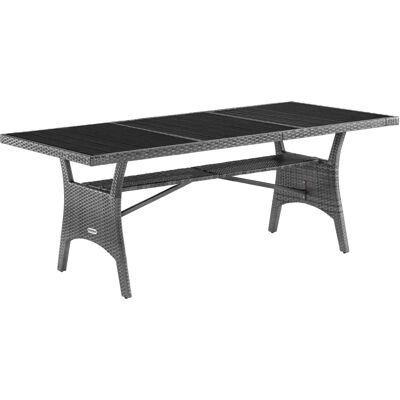 Tavolo da giardino Casaria 190x90x75cm WPC/polyrattan - grigio (995691) Tavolo da giardino Casaria 190x90x75cm WPC/polyrattan - grigio (995691)