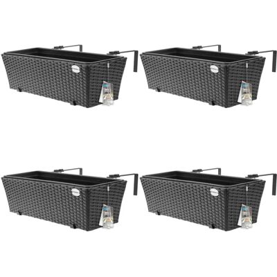 Casaria - 4x Vasi per Balcone 60x20x19 - Set di 4 Casaria - 4x Vasi per Balcone 60x20x19 - Set di 4