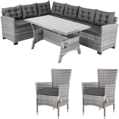 Casaria Gartenset - Wetterfestes Poly-Rattan, 8 Personen Casaria Gartenset - Wetterfestes Poly-Rattan, 8 Personen