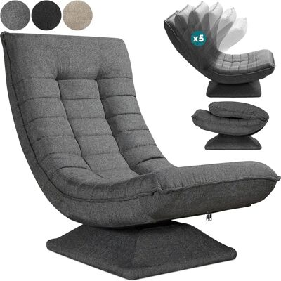 Casaria Aberdeen Ergonomischer Relaxsessel - Verstellbarer Rücken 5 Positionen - Klappbarer Sessel Casaria Aberdeen Ergonomischer Relaxsessel - Verstellbarer Rücken 5 Positionen - Klappbarer Sessel
