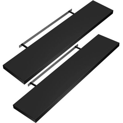 Casaria - 2x70cm - Matte black - Wall shelf Casaria - 2x70cm - Matte black - Wall shelf