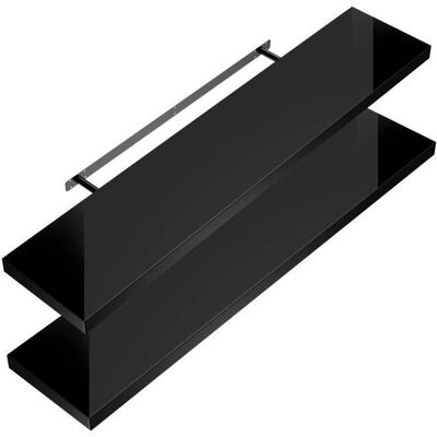 Casaria - 2-pack - Black - 90 cm - Wall shelf Casaria - 2-pack - Black - 90 cm - Wall shelf