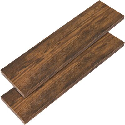 Casaria - 2er Wandregale - Dark Oak 90cm - Wandregale Casaria - 2er Wandregale - Dark Oak 90cm - Wandregale