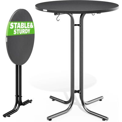 Casaria Runder Klappbarer Bartisch 70/80x110cm - Innen/Außen Casaria Runder Klappbarer Bartisch 70/80x110cm - Innen/Außen