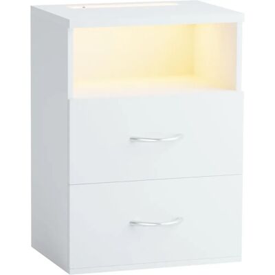 Casaria Nachttisch mit Touch LED Beleuchtung - 40x28x55cm Casaria Nachttisch mit Touch LED Beleuchtung - 40x28x55cm
