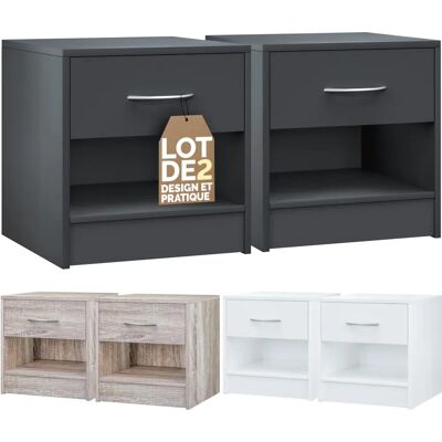 Casaria Nightstand 41x39x28cm - Wooden Bedside Table with Drawer & Shelf Casaria Nightstand 41x39x28cm - Wooden Bedside Table with Drawer & Shelf