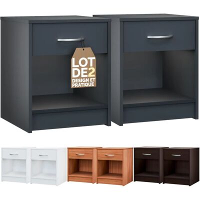 Set di 2 Comodini Casaria - 50x40x35cm MDF Moderno Set di 2 Comodini Casaria - 50x40x35cm MDF Moderno