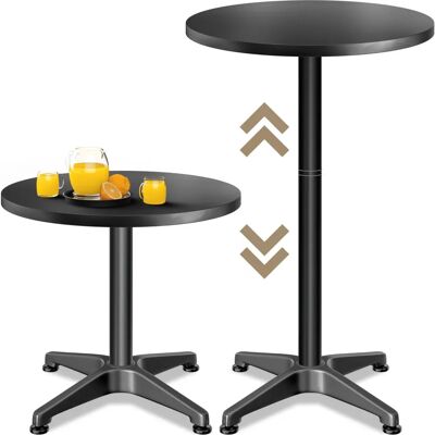 Casaria - Adjustable Height 2-in-1 Bar & Bistro Table - 60cm Casaria - Adjustable Height 2-in-1 Bar & Bistro Table - 60cm