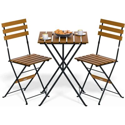 Ensemble de Jardin Casaria - Acacia FSC, Pliable, 55x55x70cm - Publicité Ensemble de Jardin Casaria - Acacia FSC, Pliable, 55x55x70cm - Publicité
