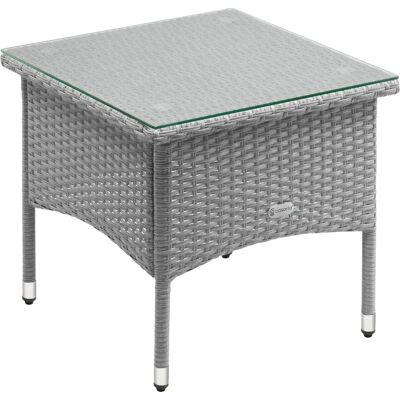Casaria Gartentisch - Handgewebtes Poly Rattan, UV Beständig, 80kg Max Casaria Gartentisch - Handgewebtes Poly Rattan, UV Beständig, 80kg Max