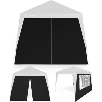 Muro laterale nero Casaria per gazebo - Set da 2 Muro laterale nero Casaria per gazebo - Set da 2