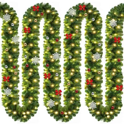 Guirlande de Noël Casaria 2x 10m avec LEDs - Décoration Intérieure/Extérieure - Publicité Guirlande de Noël Casaria 2x 10m avec LEDs - Décoration Intérieure/Extérieure - Publicité