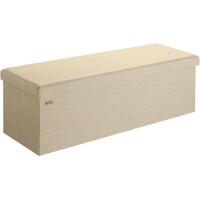 Casaria Storage Bench XL - Beige - Spacious & Foldable Casaria Storage Bench XL - Beige - Spacious & Foldable