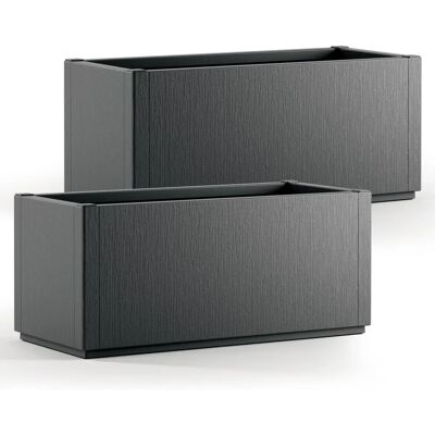 Casaria Ethica Set di 2 Vasi da Fiori in Plastica Casaria Ethica Set di 2 Vasi da Fiori in Plastica