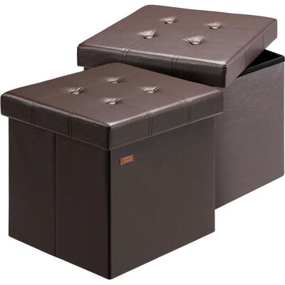 Casaria Storage Stool - 38x38x38cm or 40x40x40cm - Foldable Multi-purpose Seat Casaria Storage Stool - 38x38x38cm or 40x40x40cm - Foldable Multi-purpose Seat