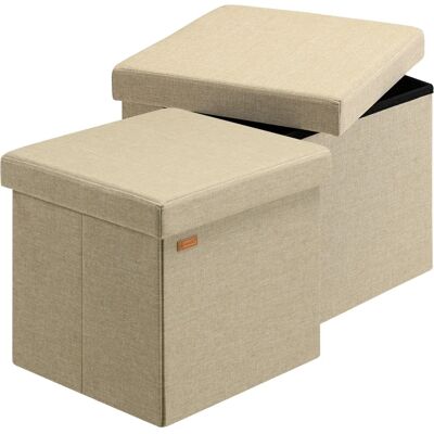 Sgabello contenitore Casaria - 38x38x38cm / 40x40cm - Pieghevole multifunzione Sgabello contenitore Casaria - 38x38x38cm / 40x40cm - Pieghevole multifunzione