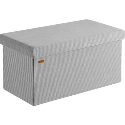 Casaria Aufbewahrungstruhe - 76x38x38cm, Grau, Faltbar - Sitzbank Casaria Aufbewahrungstruhe - 76x38x38cm, Grau, Faltbar - Sitzbank