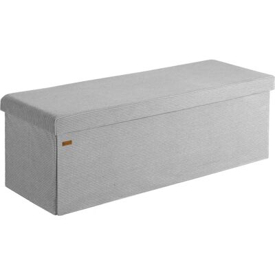Casaria Sitzbank Grau Cord 114x38x38cm MDF faltbar - Sitzbank mit Stauraum Casaria Sitzbank Grau Cord 114x38x38cm MDF faltbar - Sitzbank mit Stauraum