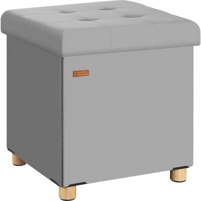 Casaria Ottoman Gray Velvet 42x38x38cm Foldable - Ottoman Stool Casaria Ottoman Gray Velvet 42x38x38cm Foldable - Ottoman Stool