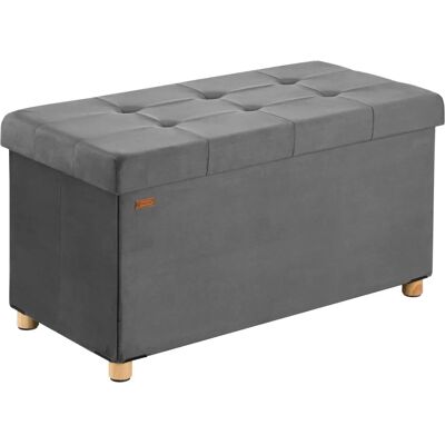 Panca contenitore Casaria - Velluto, 76x38x42cm, Piegh. con Spazio Panca contenitore Casaria - Velluto, 76x38x42cm, Piegh. con Spazio