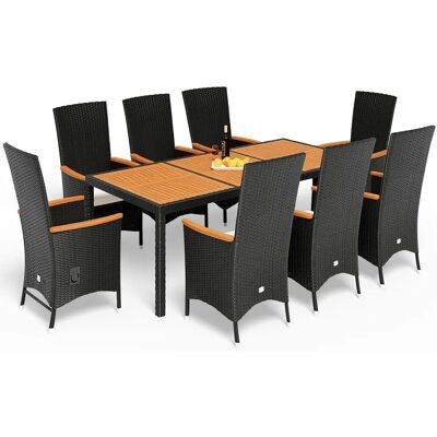 Ensemble de jardin en polyrotin Casaria Rio 9 pièces - Garden Seating Set Ensemble de jardin en polyrotin Casaria Rio 9 pièces - Garden Seating Set