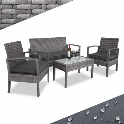 Casaria Set di Arredi da Giardino - Moderno, Resistente alle Intemperie, 4 Persone Casaria Set di Arredi da Giardino - Moderno, Resistente alle Intemperie, 4 Persone
