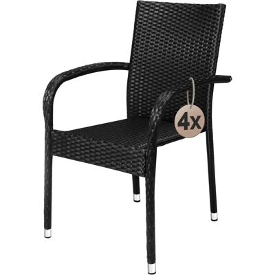 Casaria Garden Chairs - Stackable Outdoor Set Casaria Garden Chairs - Stackable Outdoor Set