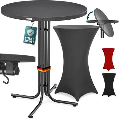 Casaria Grau 110x80cm Stehtisch + Husse - Bar Möbel Casaria Grau 110x80cm Stehtisch + Husse - Bar Möbel