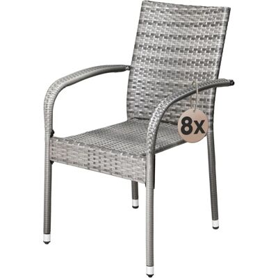 Casaria Garden Chairs - Stackable, Weatherproof, 160kg Support Casaria Garden Chairs - Stackable, Weatherproof, 160kg Support